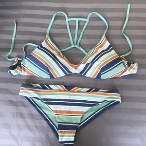 RVCA striped bikini